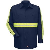 Rek Kap Long Sleeve Enhanced Visibility Cotton Work Shirt SC30EN
